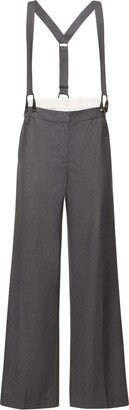 Jasla wool blend pants w/ suspenders