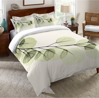 Green X-Ray of Eucalyptus Leaves Standard Comforter Sham