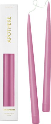 APOTHEKE Unscented Taper Candles Heather Pkg/2