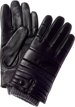 Touchtech Cashmere-Lined Quilted Leather Gloves