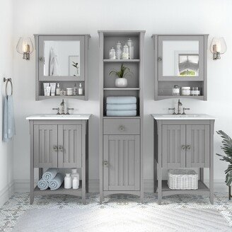 Salinas 48W Double Vanity Set with Sinks and Storage