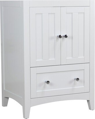 23.5-in. W Floor Mount White Vanity Set For 3H8-in. Drilling