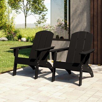 Flats & Castles Ellie 2-Pack Outdoor HDPE Weather Resistant Modern Adirondack Chair