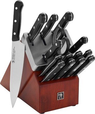 Razor-Sharp Solution 16-pc Self-Sharpening Knife Block Set - Walnut, German Engineered Informed by 100+ Years of Mastery