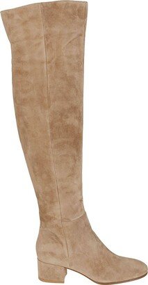 Rounded-Toe Knee-High Boots-AA