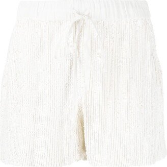 Sequin-Embellished Mini Shorts