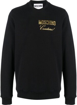 Metallic Logo-Print Sweatshirt