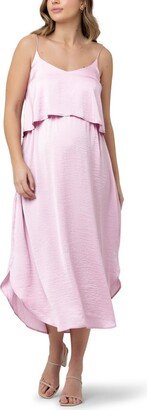 Maternity Nursing Slip Satin Dress