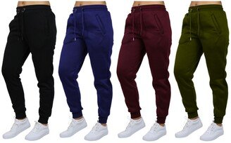 Women's Loose-Fit Fleece Jogger Sweatpants-4 Pack