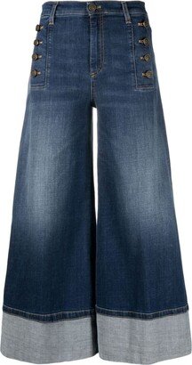 High-Rise Wide-Leg Cropped Jeans