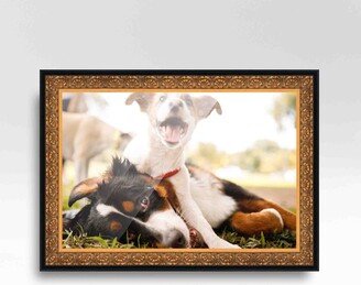 CustomPictureFrames.com 16x29 Frame Gold Real Wood Picture Frame Width 1.75 inches | Interior