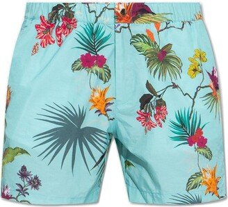 Floral Print Swim Shorts-AA