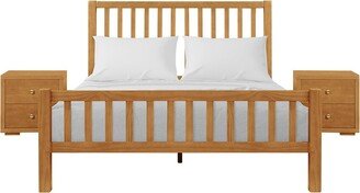 Camden Isle Hampton 3Pc Platform Bed & Nightstands Set