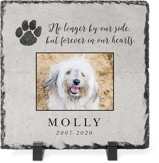 Slate Plaques: Forever In Our Heart Slate Plaque, 8X8, Beige