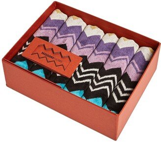 six-set Giacomo zigzag towels