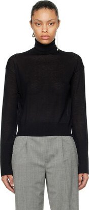 Black Vented Turtleneck