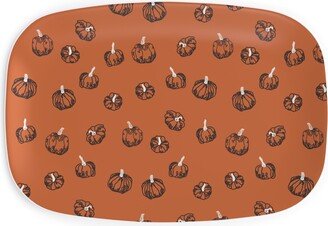 Serving Platters: Pumpkins Serving Platter, Orange