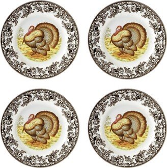 Woodland Turkey 4 Piece Dinner Plates, Service for 4