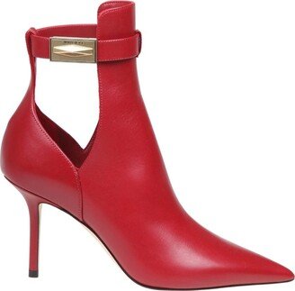 Nell 85 Cut-Out Pointed-Toe Ankle Boots