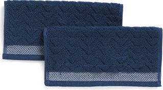 2pk Herringbone Zero Twist Washcloths