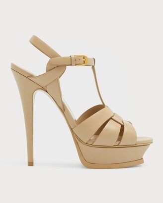 Tribute Leather T-Strap Platform Sandals-AA