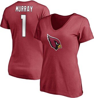 Women's Branded Kyler Murray Cardinal Arizona Cardinals Player Icon Name and Number V-Neck T-shirt