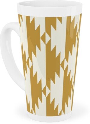 Mugs: Tribal - Gold Tall Latte Mug, 17Oz, Yellow