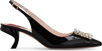 Virgule Pointed Toe Slingback Pump