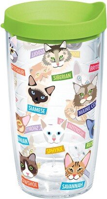 Tervis Flat Art Cats Made in Usa Double Walled Insulated Tumbler Travel Cup Keeps Drinks Cold & Hot, 16oz, Clear