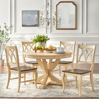 Lifestorey Montauk Solid Wood 5-piece Dining Set