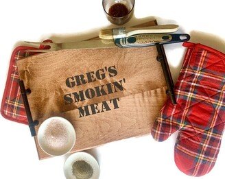 Personalized Serving Tray, Dad Gift, Father's Day Grilling Barbecue Husband Christmas Engraved