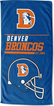 30x60 NFL Denver Broncos 40 Yard Dash Legacy Printed Beach Towel