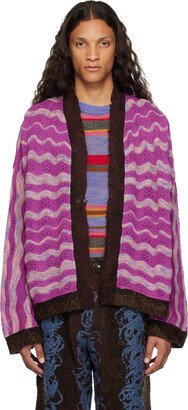 VITELLI Purple Striped Cardigan