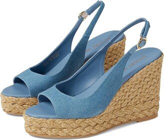 Island Peep-Toe Espadrille Wedge (Washed/Natural) Women's Shoes