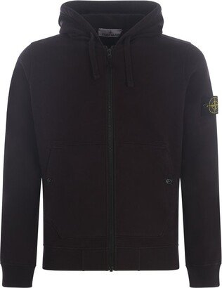 Logo Patch Zipped Hoodie-AA