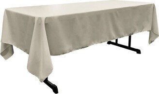 Rectangular Polyester Poplin Tablecloth Silver