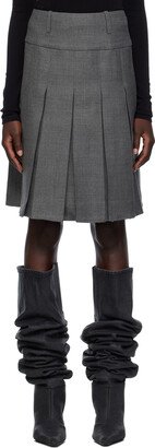 Fax Copy Express SSENSE Exclusive Gray Midi Skirt