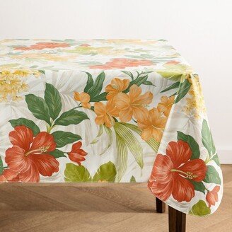 Callisto Tropical Floral Printed Vinyl Indoor/Outdoor Tablecloth - Yellow - 102x60