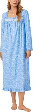 Cotton Floral Long Nightgown