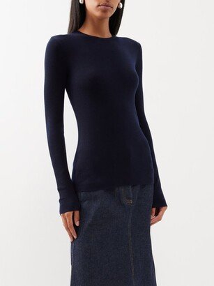 Crew-neck Ribbed-wool Sweater