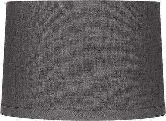 Springcrest Gray Linen Medium Drum Lamp Shade 15