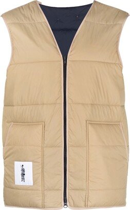 Logo Patch Padded Gilet-AB