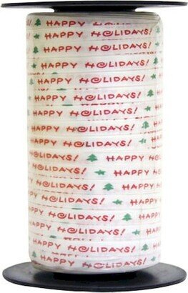 1/4 inch x 250 Yds Happy Holidays Curling Ribbon