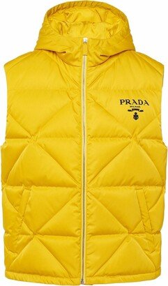 Logo-Print Padded Gilet-AC