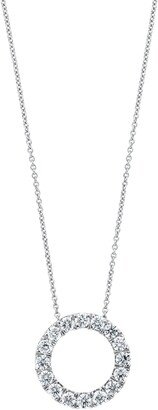 Audrey Diamond Circle Pendant Necklace