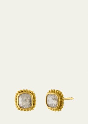 Prounis Jewelry Granulated Diamond Studs 22K Gold 1.02 ct.