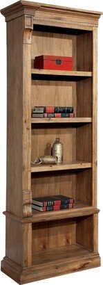 Solid Wood Brown 5-shelf Unit