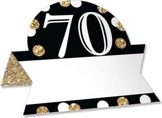 Big Dot of Happiness Adult 70th Birthday - Gold - Birthday Party Tent Buffet Card - Table Setting Name Place Cards - Set of 24