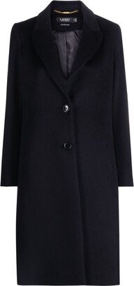 Wool-Blend Reefer Coat