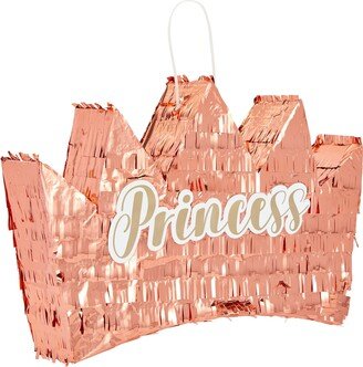 Blue Panda Rose Gold Crown Pinata for Girls Princess Theme Birthday Party Decorations